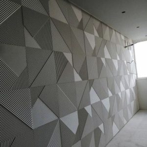 Гипсовая 3Д панель Fields в интерьере