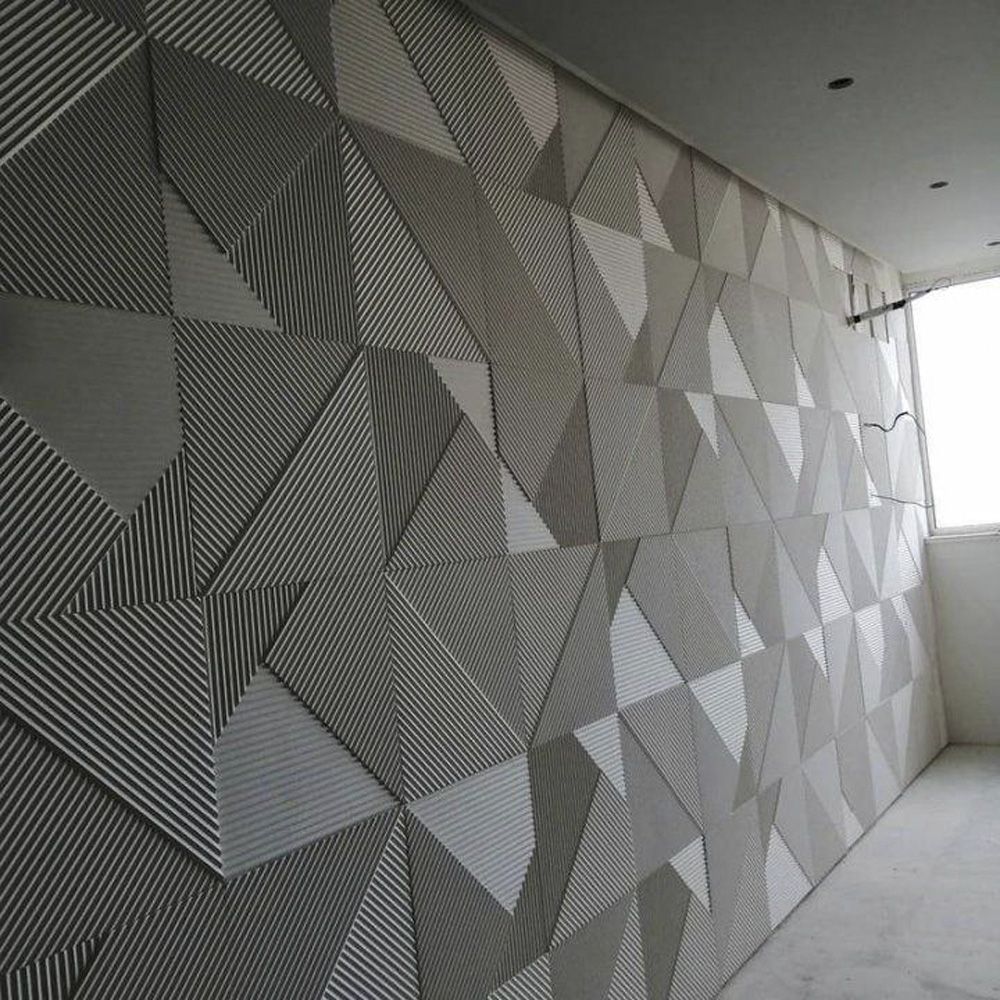 Гипсовая 3Д панель Fields в интерьере