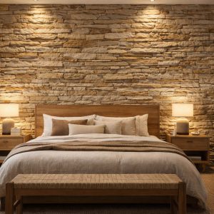 Гипсовый сланец Саянский сахара в интерьере