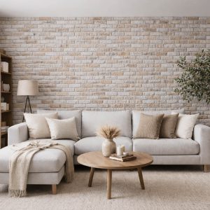 Декоративный кирпич Шамотный микс в интерьере