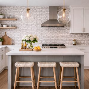 Декоративный кирпич Рустик серый пепел интерьер