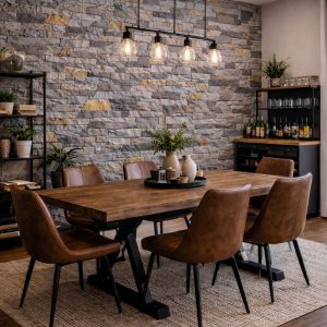 Гипсовый сланец Пещерная Брекчия графит в интерьере