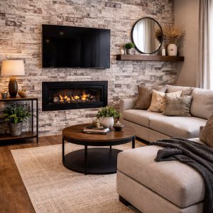 Гипсовый сланец Пещерная Брекчия слоновая кость в интерьере