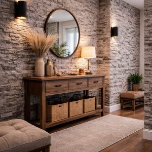 Гипсовый сланец Византийский мраморный в интерьере